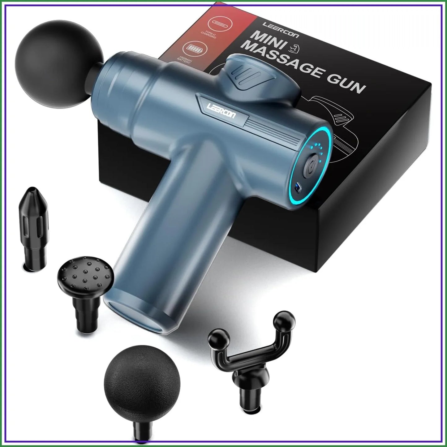 Mini Deep Tissue Massage Gun 6 Speeds/4 Heads Pain Relief Lightweight & Quiet