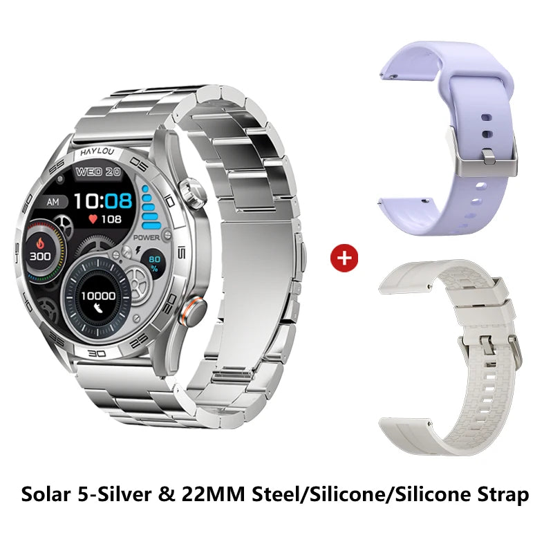 HAYLOU Solar 5 Voice Calling Smartwatch 1.58'' AMOLED Display 60Hz Smart Watch/24H Health Monitoring Sports Smartwatch for Men