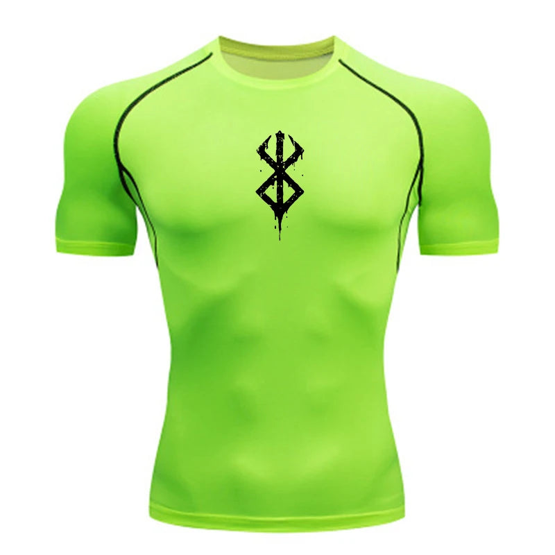 Summer Sports Tops Quick Dry Men's Compression Shirt Short Sleeve/Second Skin Gym Workout Short Fitness Running T-Shirt Men Wear