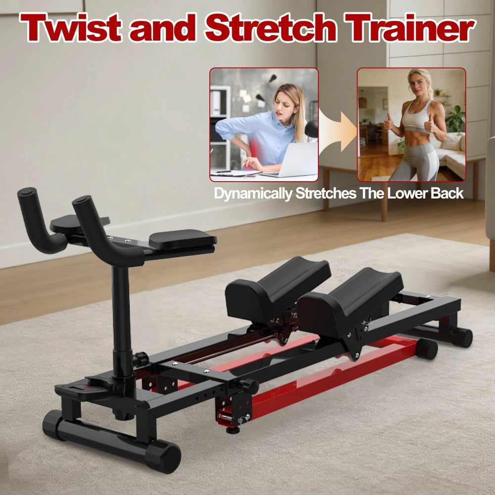 Ye 3-in-1 Spine Twist Stretcher Stair Stepper & Waist Trainer/Adjustable Back Stretcher for Lower Back Exercise Core Activation Machine