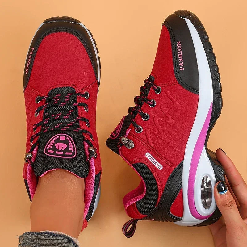 Women's Hiking Shoes Fashionable Luxurious Wedge Running Shoes/Shock-absorbing Breathable Comfortable Outdoor Camping Sneakers
