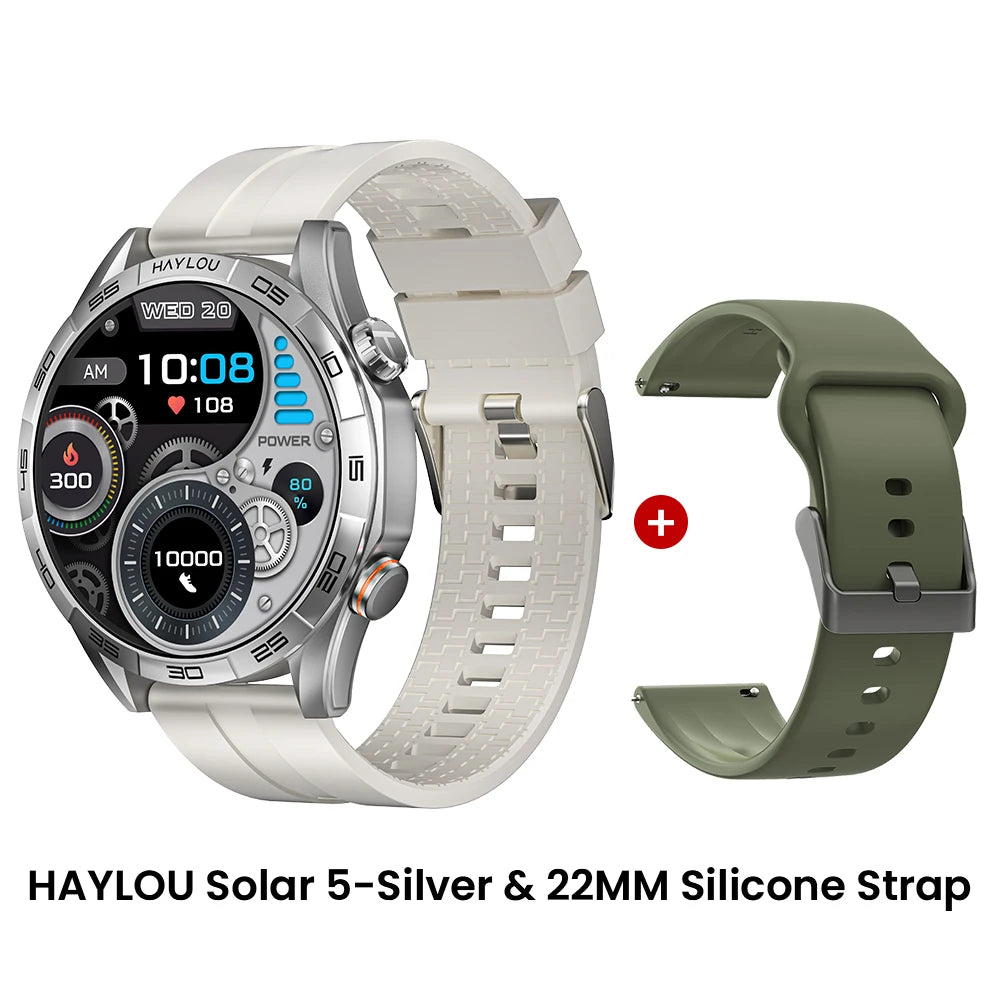 HAYLOU Solar 5 Voice Calling Smartwatch 1.58'' AMOLED Display 60Hz Smart Watch/24H Health Monitoring Sports Smartwatch for Men