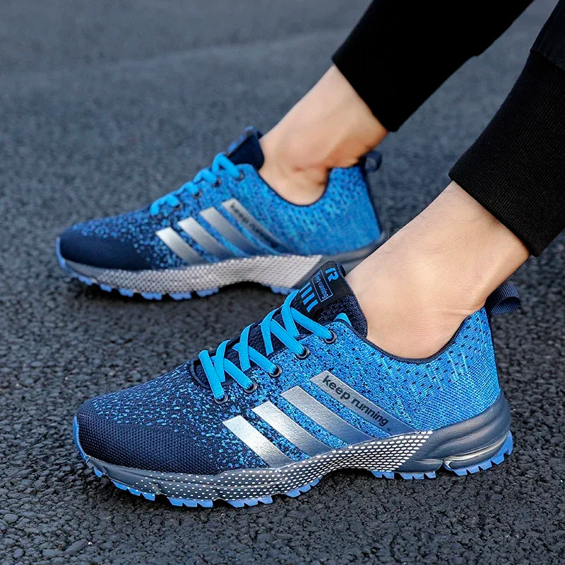 New men's flying mesh surface spring summer breathable/casual sports shoes flat vulcanized couple running