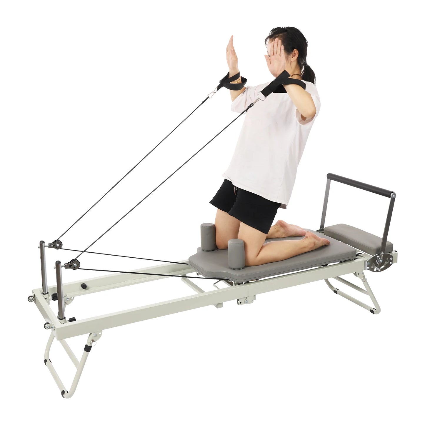 120kg/264.55lbs Foldable Pilates Reformer Machine/Multifunctional Yoga Fitness Equipment, Pilates Exercise Equipment