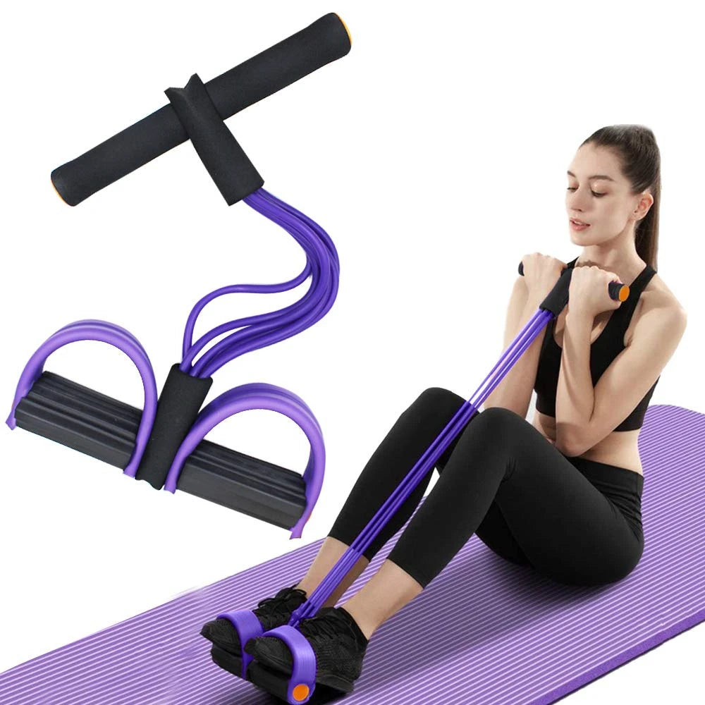 6-Tube Resistance Band Multi Function Tension Rope Fitness Bands/6-Tube Elastic Yoga Pedal Puller For Sports Exercises At Gym