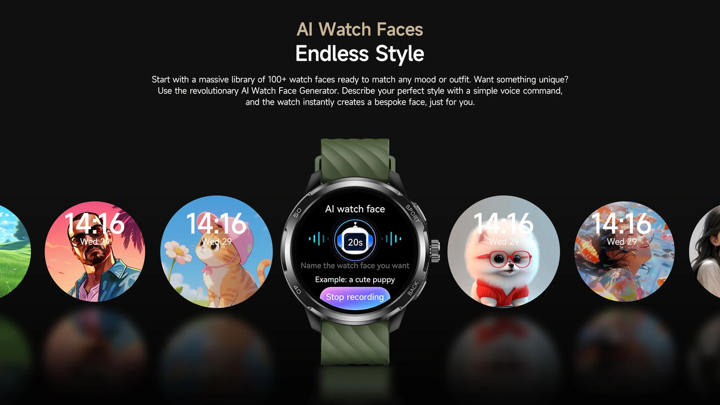 Ulefone Armor Watch Pro 1.5" AMOLED Smartwatch with Built-in GPS/Heart Rate Monitoring Sports Watch for Men & Women