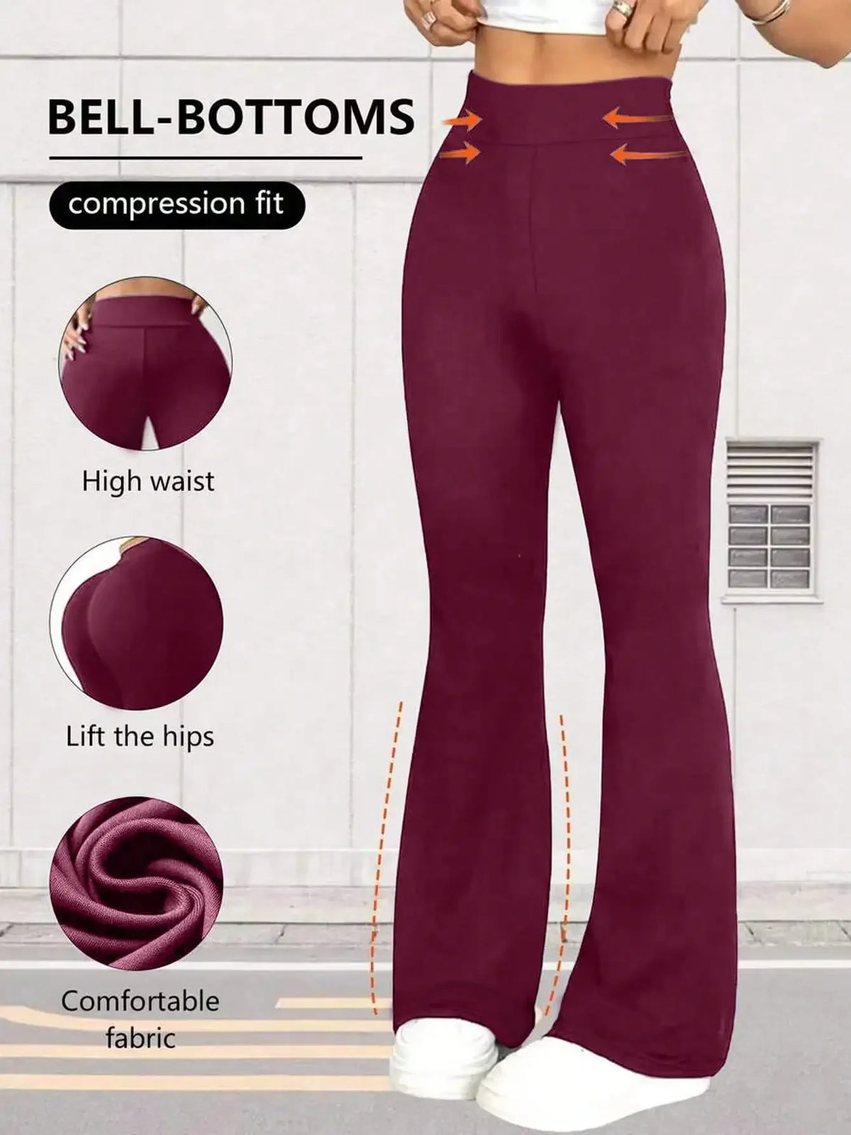 Women's High Waist Flare Yoga Pants Wide Leg Yoga Pants/Loose Casual Sports Leggings For Fitness