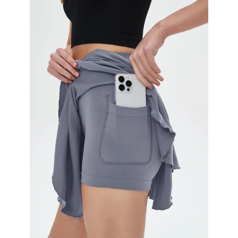 Women's High Waisted Tennis Mini Skirt Tennis Yoga Golf Sports/Safety Pants Pocket Comfortable and Breathable Sports Skirt