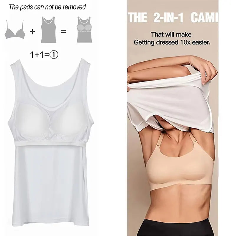 Fitness Workout Running Shirts Compression Shapewear/Tank Top for Women with Built in Bra Women's Padded Sports Bra