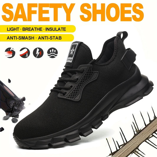 Soft-soled comfortable anti-smash/anti-puncture and breathable safety shoes