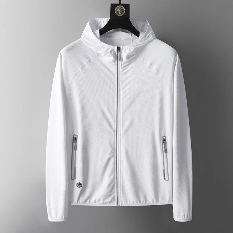 UPF50+ Summer UV Protection Hoodie Unisex Breathable Ice Silk/Outdoor Sports Couple's Beach Street Style Lightweight Jacket