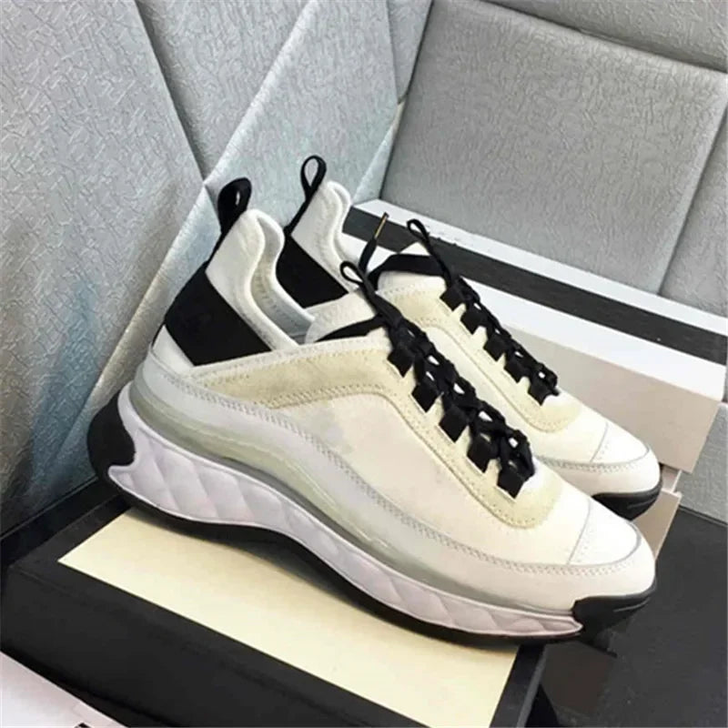 NEW 24S Camellia Men Women Comfortable Dress Shoes White/Black Genuine Casual Leather Breathable Ladies Low Outdoor Sports