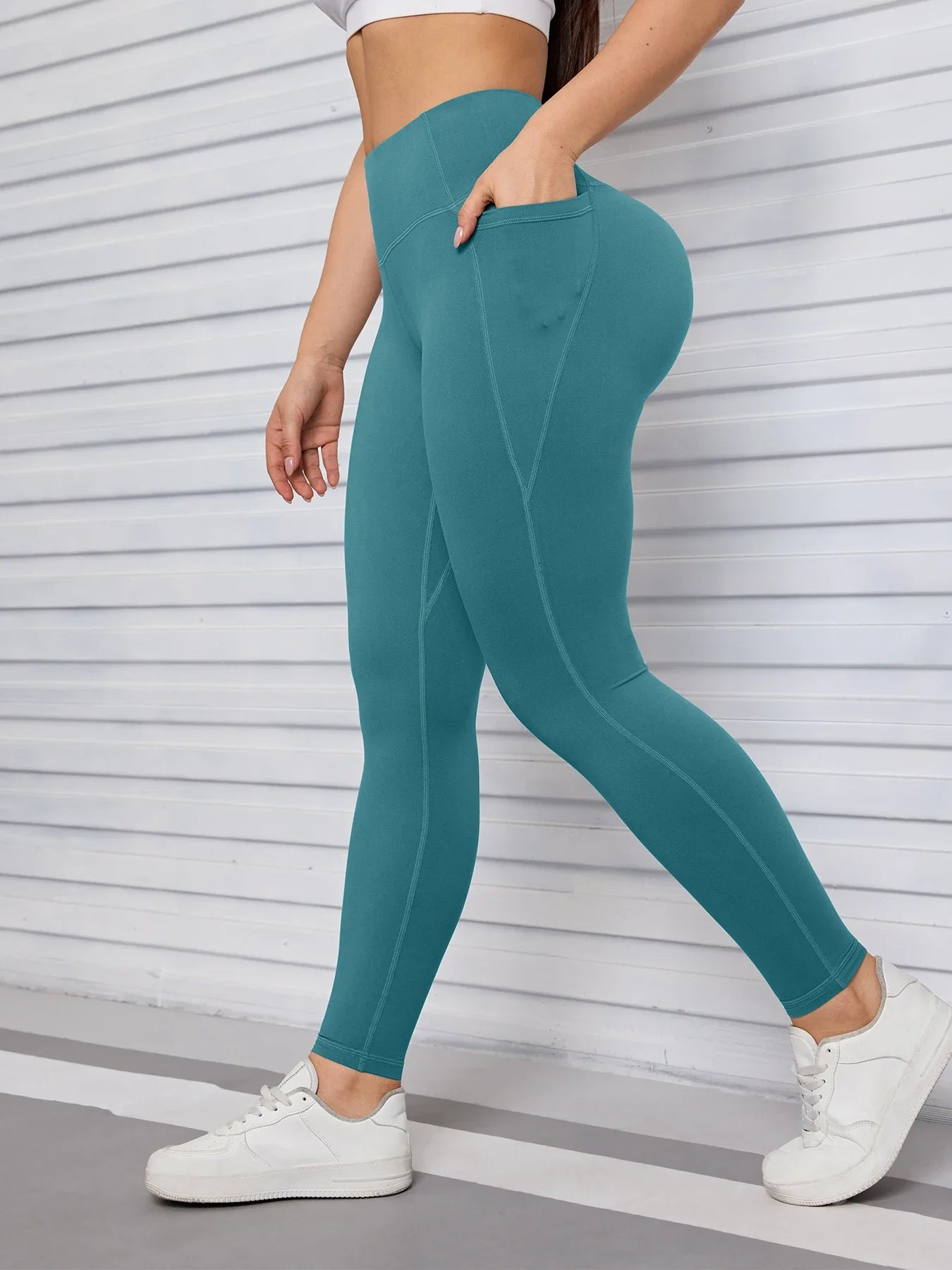 Women Pocket Yoga Leggings Fitness Running High Waist Slim Pants/Push Up Sports Gym Quick Dry Jogging Casual Female Workout Pant