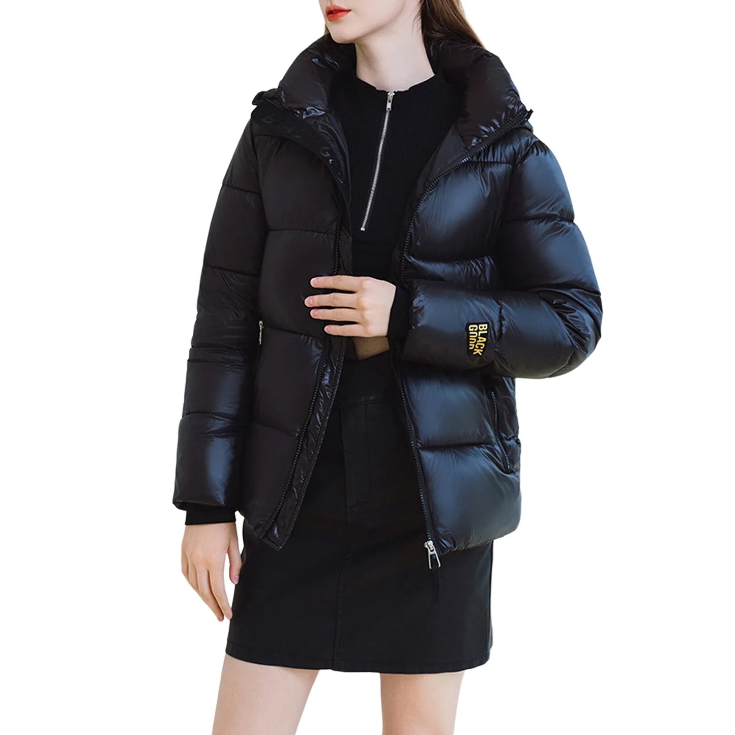 Winter Women Warm Cotton Down Coats Jacket Fashion/Lightweight Puffer Coats Female Korean Slim Fit Hooded Jackets Parkas