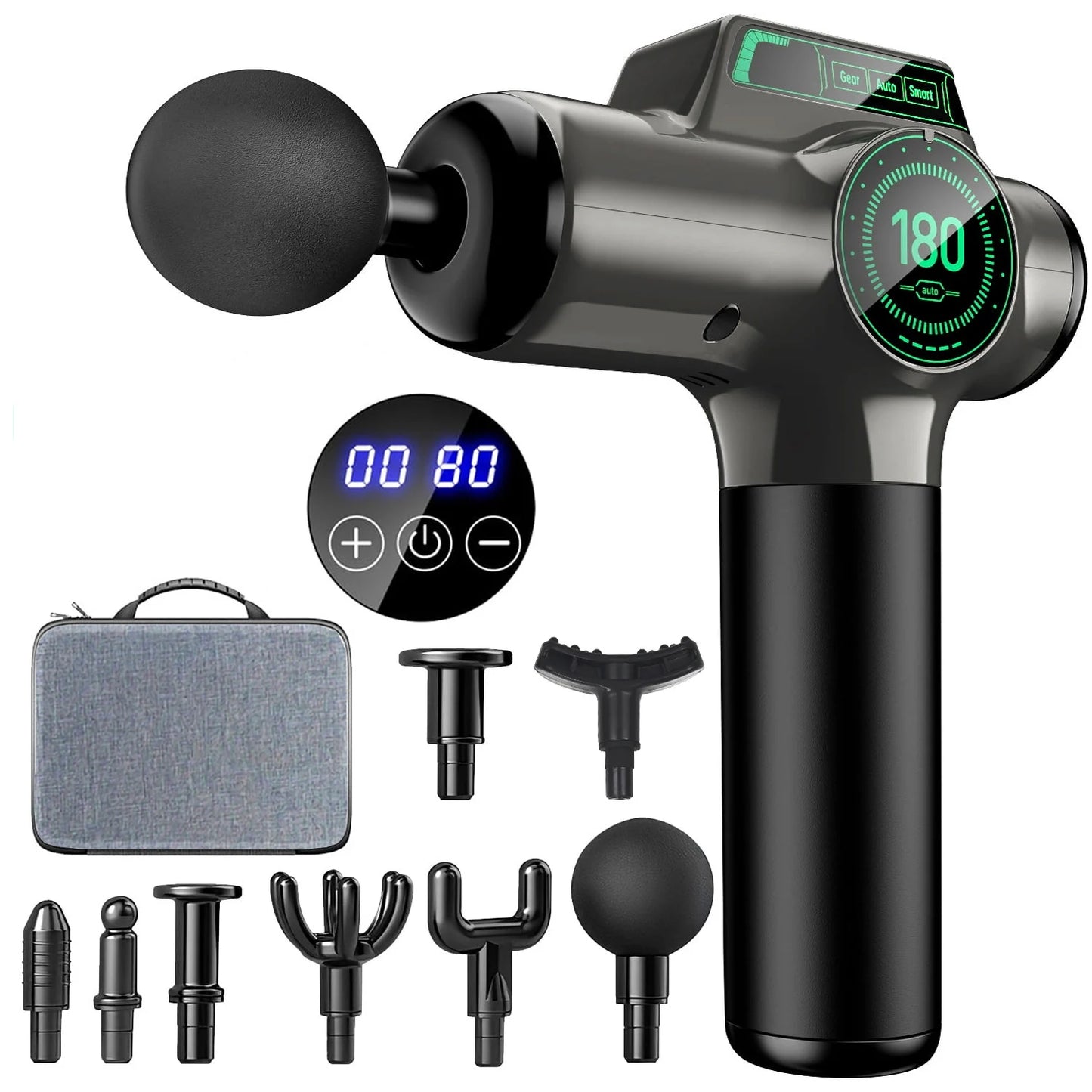 Powerful Massage Gun with 99 Speed Adjustable Levels/8 Attachments Box for Full Body Muscle Recovery