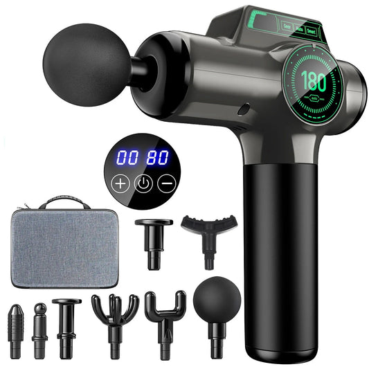 Powerful Massage Gun with 99 Speed Adjustable Levels/8 Attachments Box for Full Body Muscle Recovery
