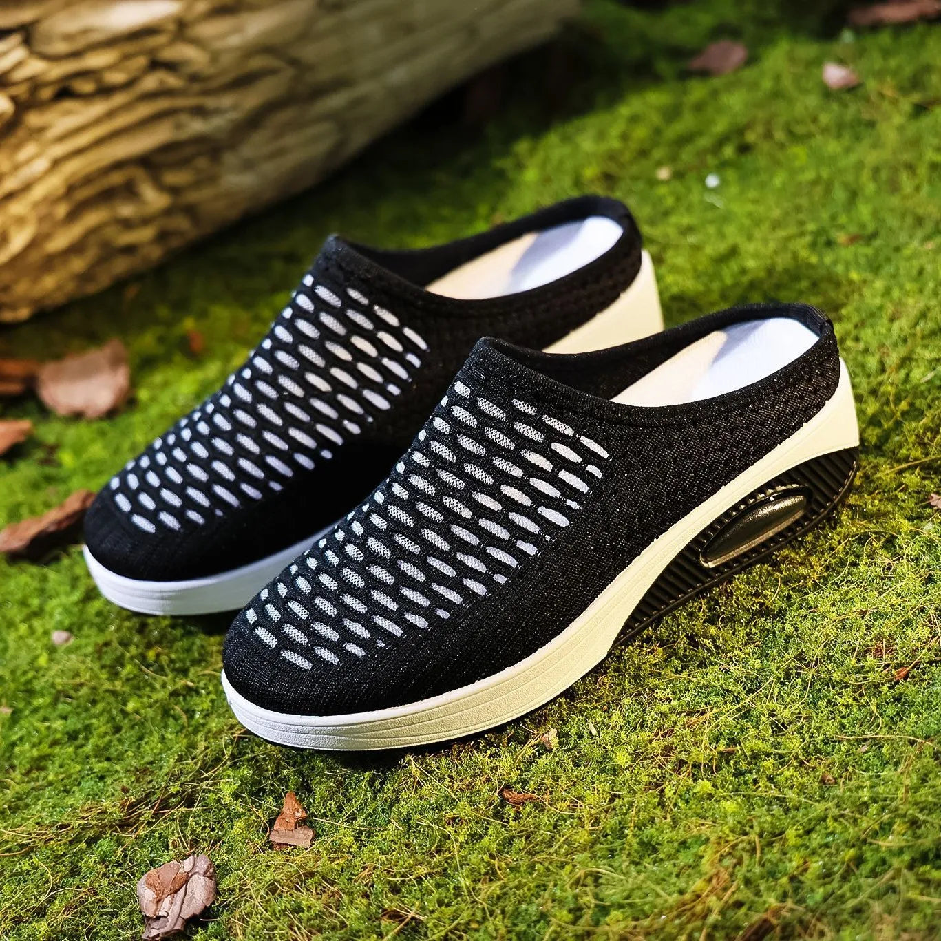 Women's Thick-Soled Sandals Half-Slipper Soft-Soled Non-Slip/Slip-On Beach Sandals Large Size Air Cushion Shoes