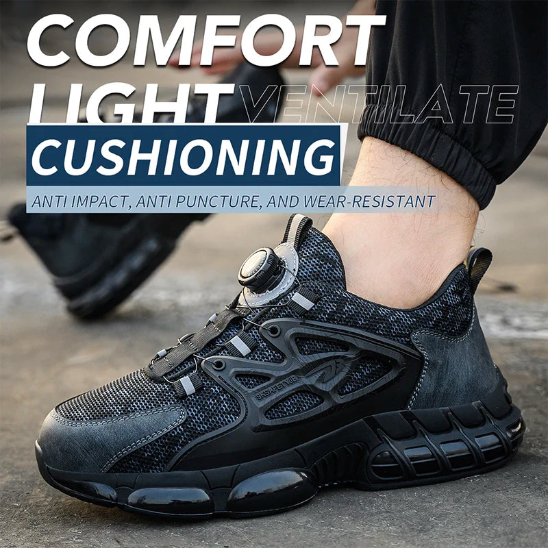 Work Safety Shoes Boots Women Steel Toe Cap Sport Sneakers/Puncture Proof Crash Proof Light Wear Resistant Industrial Shoes