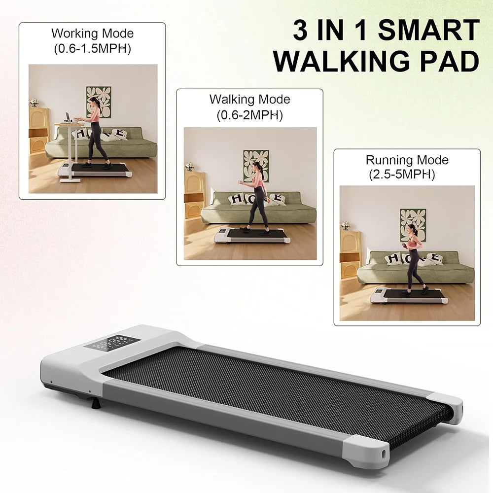 Treadmills 39.37inch Running Belt 2in1 Under Desk for Home Office Treadmill/Walking pad 2.5HP Remote Control 5MPH Exercise Machine