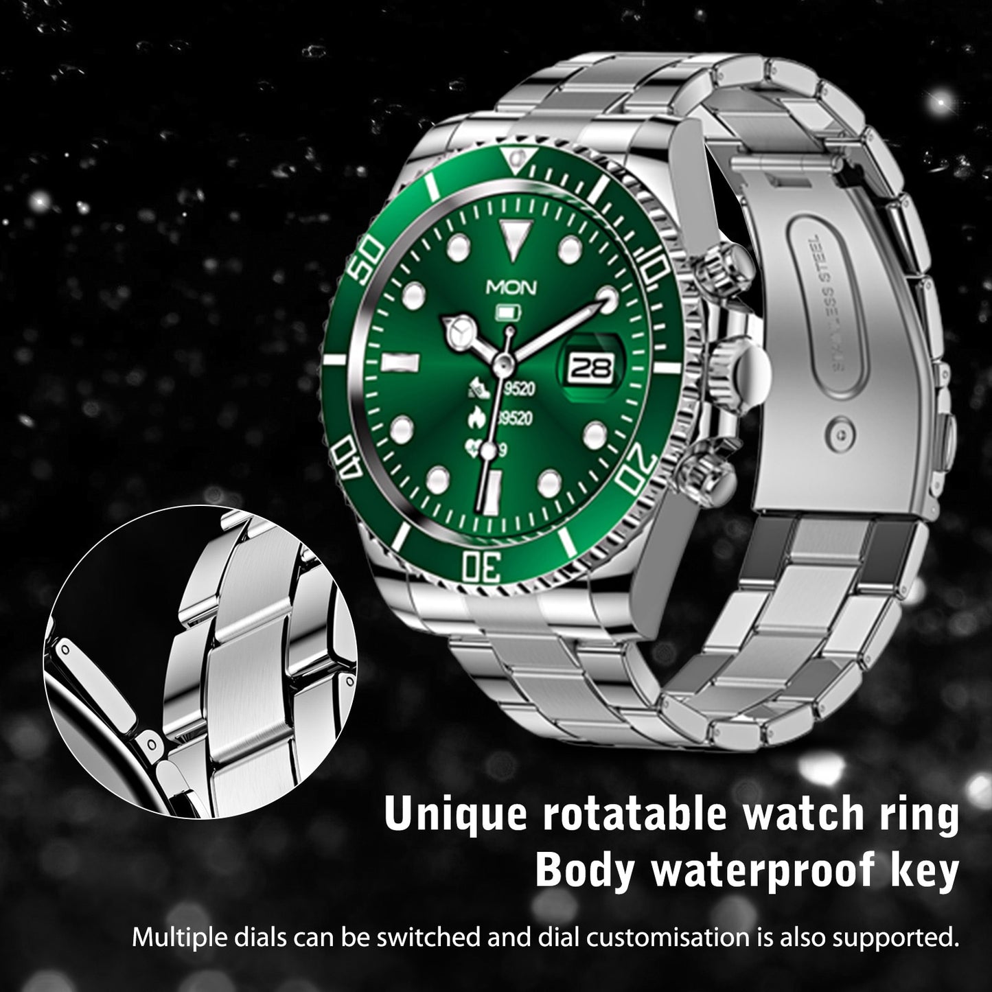 AW12 Bluetooth Call Smart Watch Full Touch Screen/Sports Watch Waterproof Mens