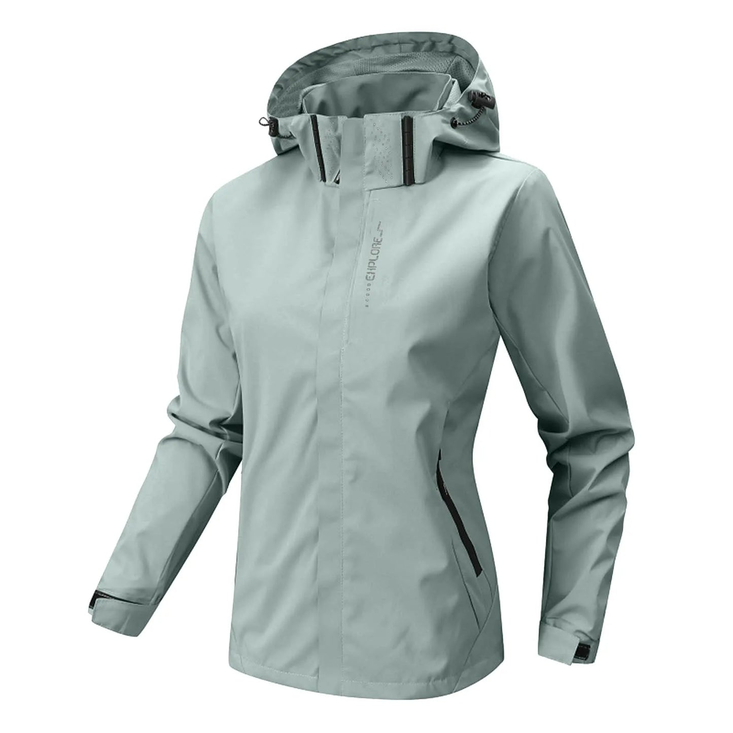 Women's Solid Lightweight Hiking Jacket Waterproof Softshell Rain Jacket/With Hood Outdoor Trekking Camping Jacket Windbreaker