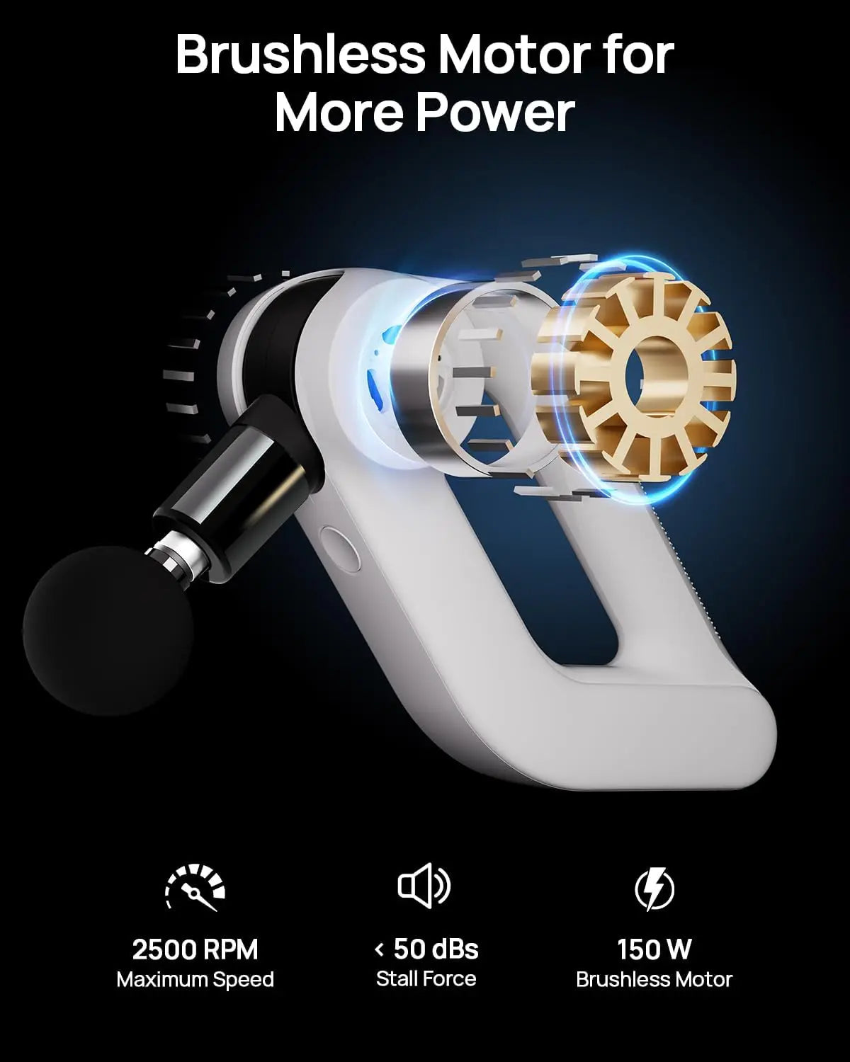 Massage Gun with Heat 12mm Amplitude Deep Tissue Muscle Massager for Athletes/5 Speeds & 4 Modes for Neck Back, Shoulder Leg Pain Relief