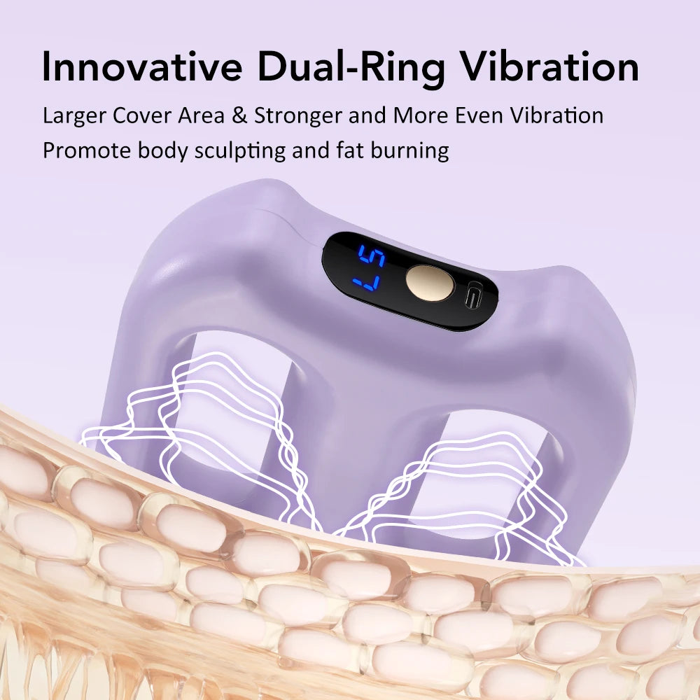 Electric Body Fascia Ring Portable Dual-Ring Vibration Fascia Massager/For Back Waist Arm Leg Fat Burning Weight Loss