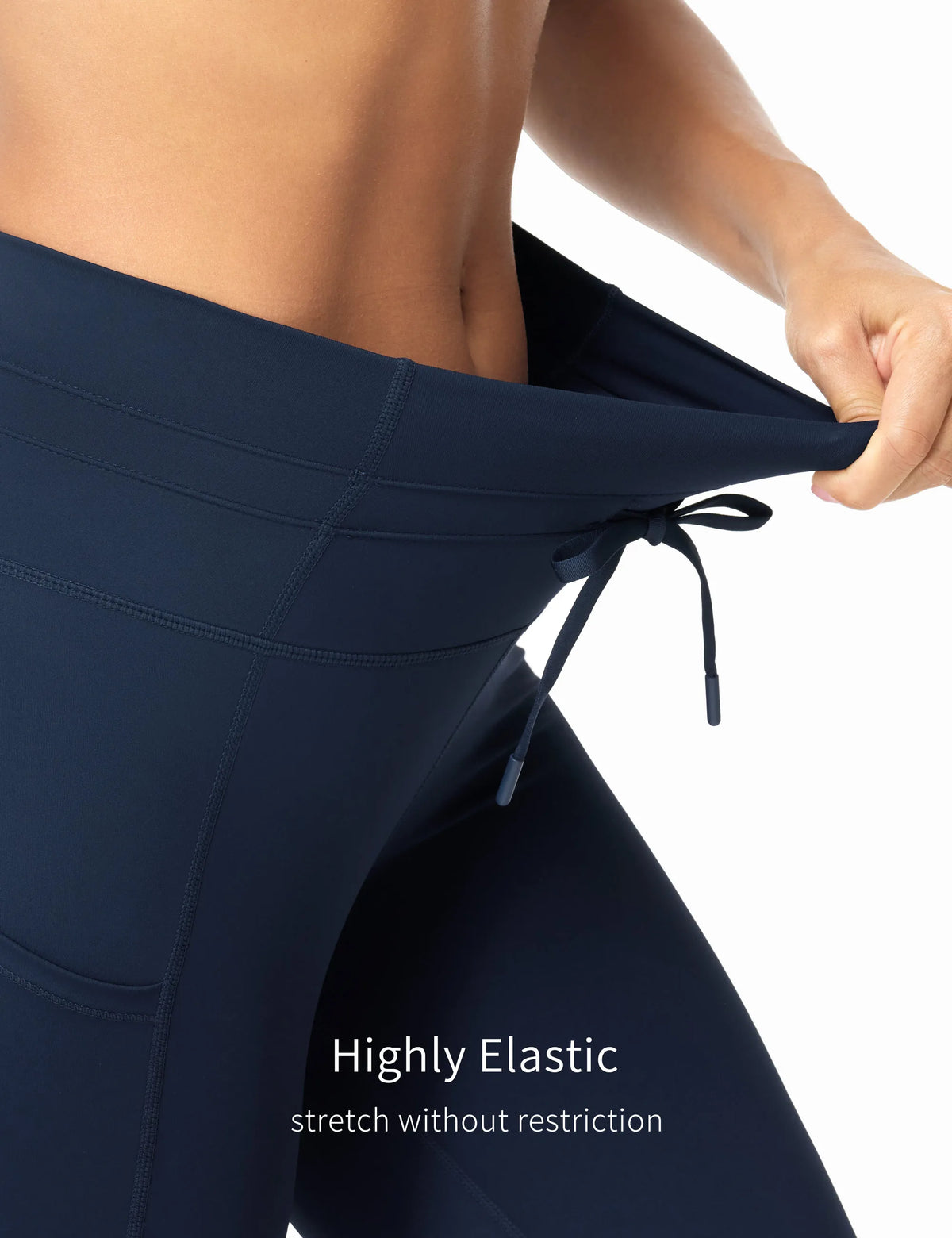 THE GYM PEOPLE Women's High Waisted Drawstring Flare Leggings/Workout Soft Stretchy Bell Bottom Yoga Pants with Pockets