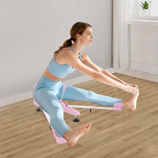 180° Adjustable Leg Stretch Machine 7-Position Fitness Stretcher/for Dance/Yoga/Sports Durable Steel & ABS Frame