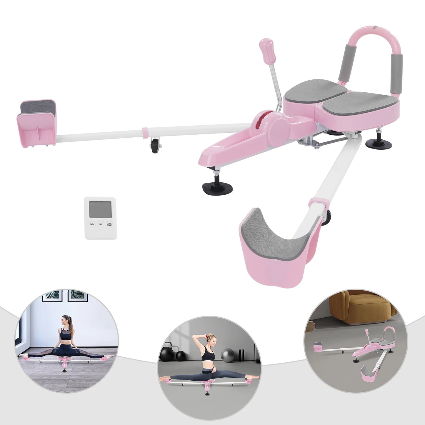 180° Adjustable Leg Stretch Machine 7-Position Fitness Stretcher/for Dance/Yoga/Sports Durable Steel & ABS Frame