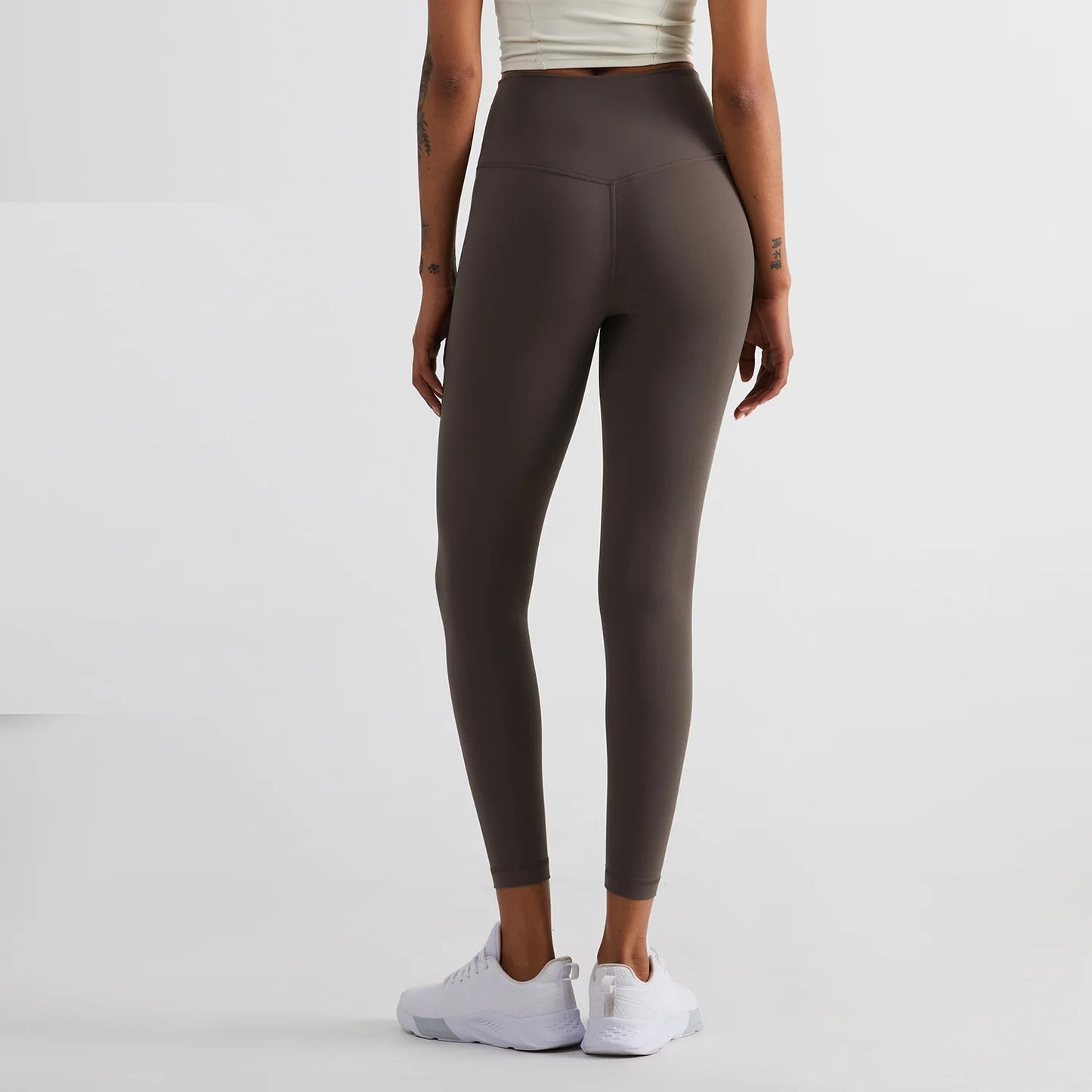 Solid Color Back Waist Pocket High Waist Yoga Legging Women/Sport Cropped Pants Butter Athletic Gym Comprehensive Training Jog