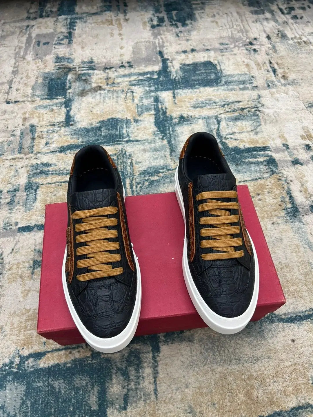 2026 New Arrival Men's Genuine Leather Board Shoes/Low Top Platform Sole Lace Up British Style for Daily Use