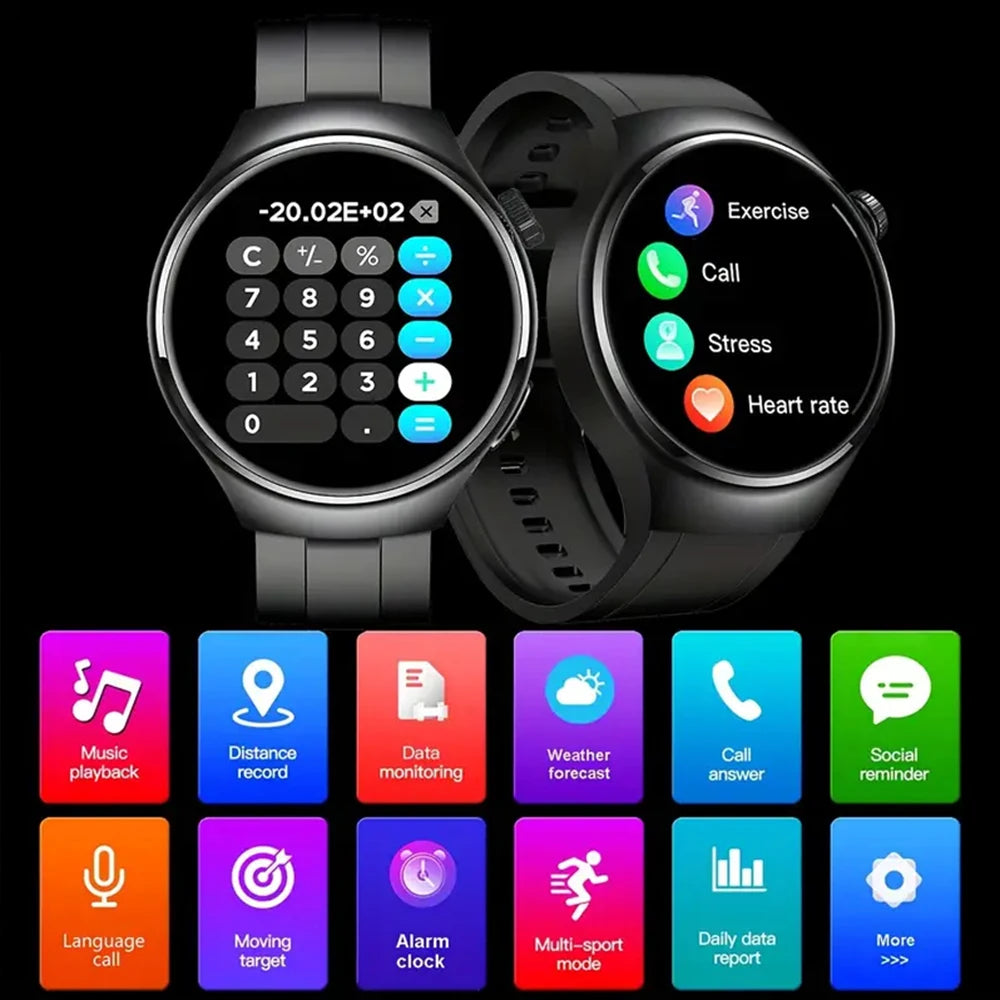 SENBONO Men's Smart Watch Heart Rate Blood Oxygen Monitor/Bluetooth Call Multiple Sport Modes Voice Assistant Smartwatch for Men