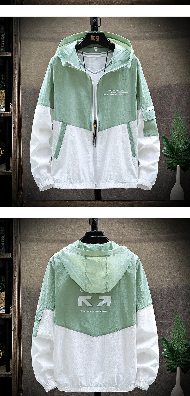 Summer Skin Coats Men Ultra Light UV Sun Protection Big Size Hooded/Windbreaker Jacket Men Striped Casual Outwear