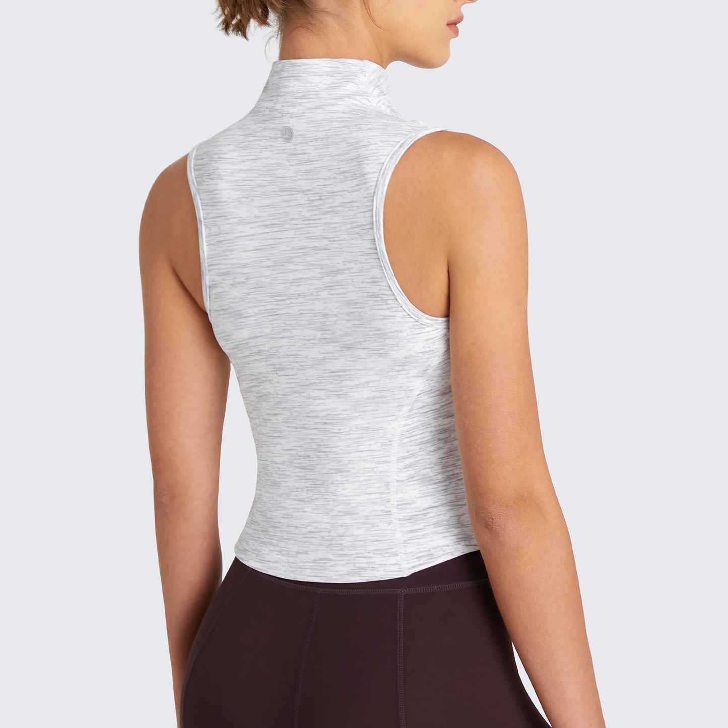 Women Workout Sleeveless Yoga Jacket Solid Zip-Up Stand Collar/Slim Athletic Running Tennis Yoga Breathable Running Tank Tops