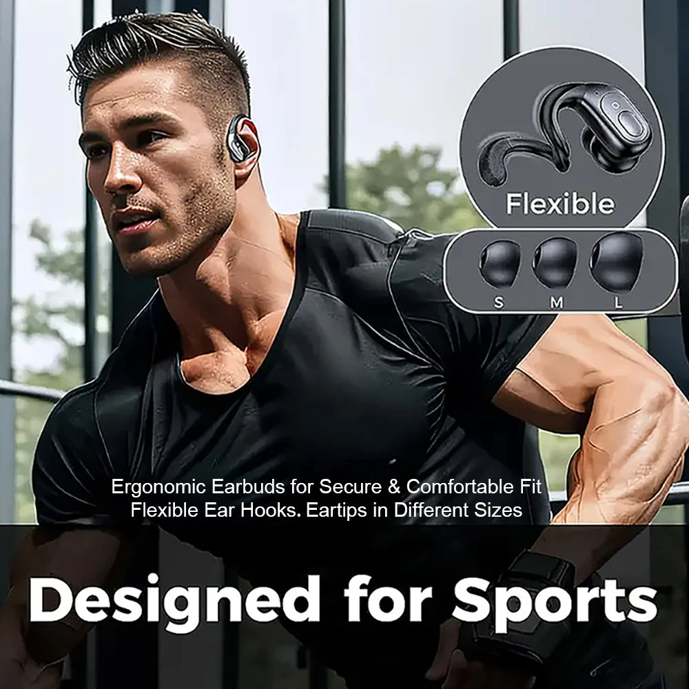 GREATWALL TWS Wireless Bluetooth Earphones Headset Wireless 5.3 Sports ear-hook/Headset Stereo noise reduction Earbuds HD Call