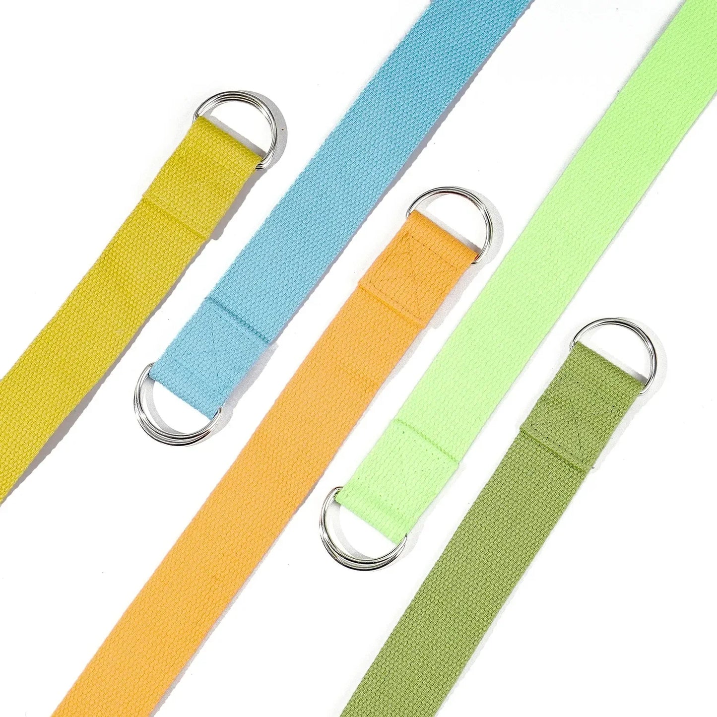 1.8mx3.8cm Yoga Strap Durable Cotton Exercise Straps/Adjustable D-Ring Buckle Gives Flexibility for Yoga Stretching