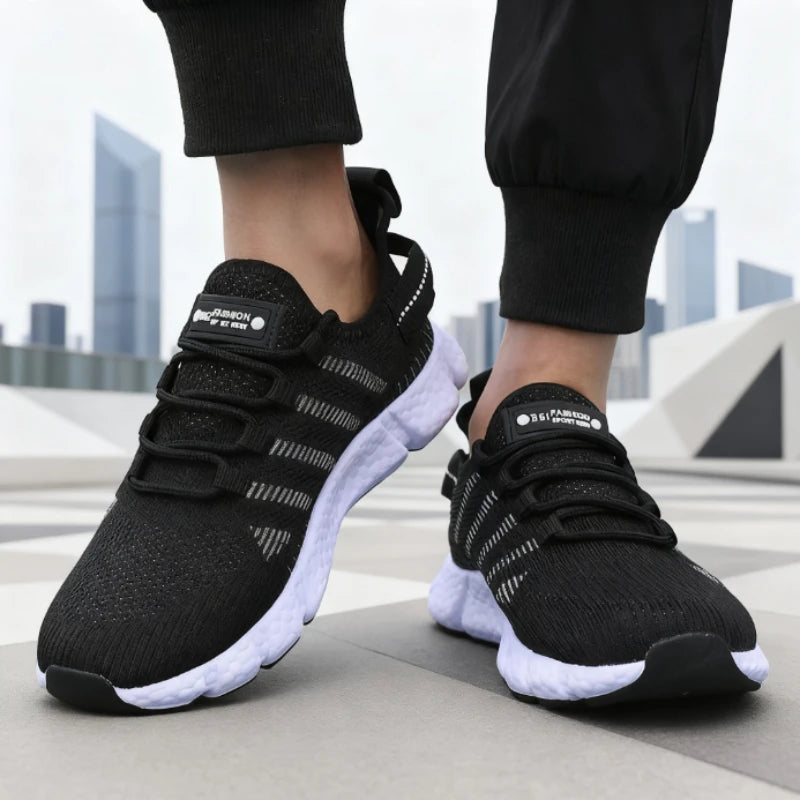 Running Shoes for Men Lightweight Soft Soled Mesh Breathable/Lace Up Casual Shoes Outdoor Exercise Sneakers Men