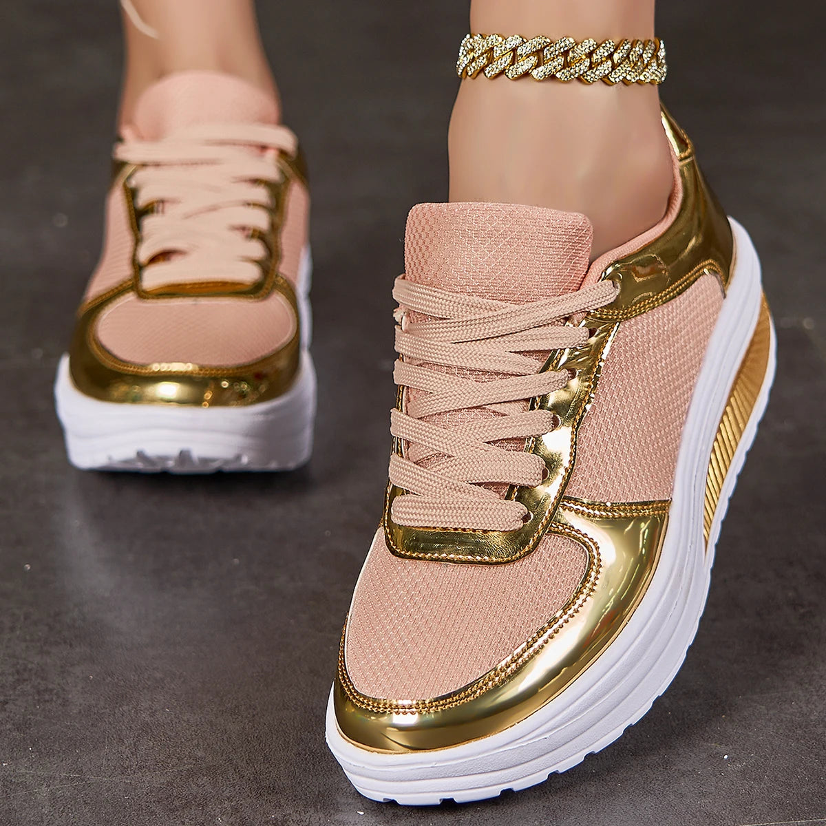 Sneakers For Women Fashion Glitter Girls Women's Casual Shoes/Tennis Shoes For Women, Lightweight Walking Shoes
