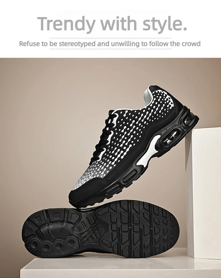 Men's Cushioning Running Shoes EVA Midsole for Shock Absorption/Lightweight & Breathable Mesh Sports Sneakers Gym and Walking