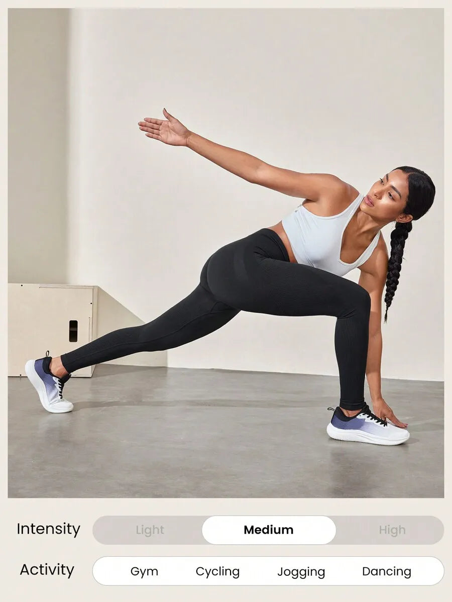 Seamless High Waist Perforated Leggings/Medium Impact Gym Workout Spring Summer
