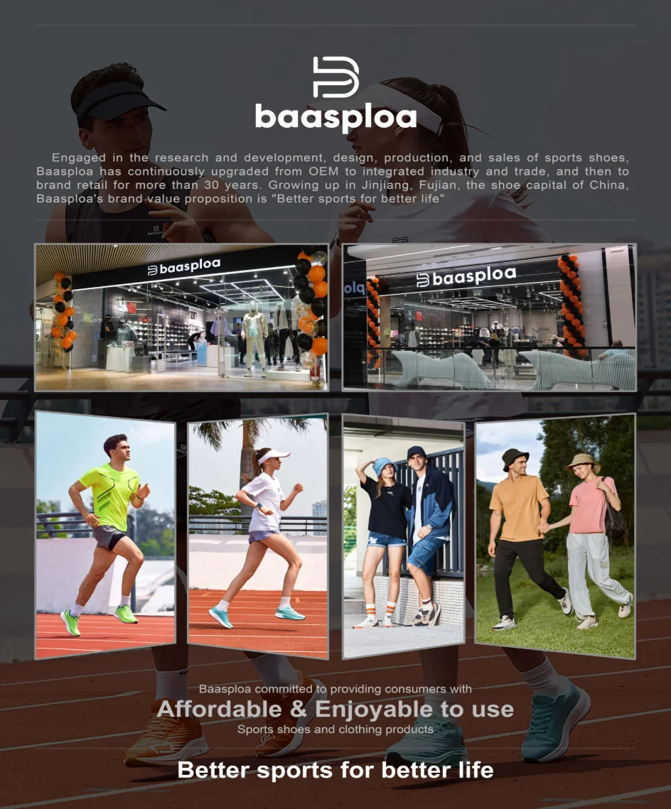 Baasploa Women Sports Shoes Outdoor Lightweight Breathable Jogging Sneakers/Female Casual Mesh Anti-slip Lace Up Running Shoes