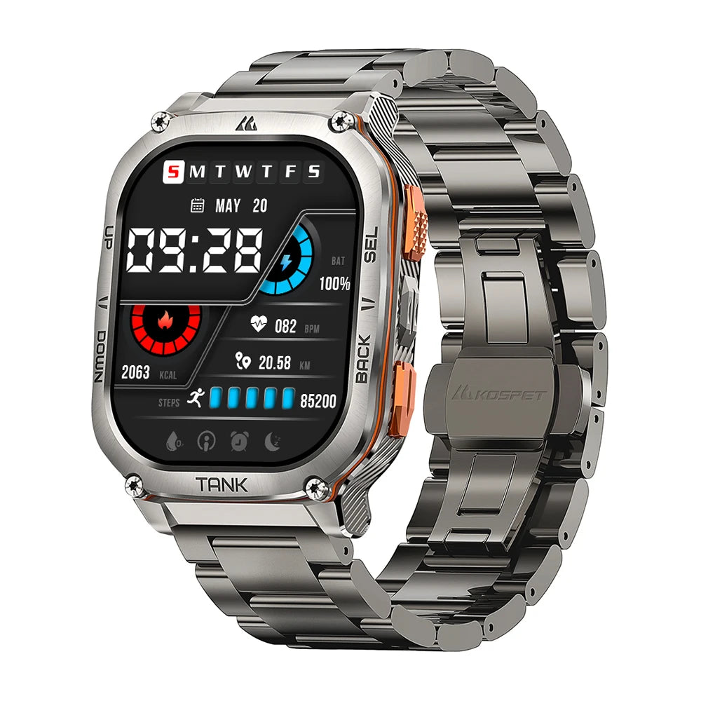 New KOSPET TANK M3 Ultra GPS Smartwatch For Men Waterproof/5ATM AMOLED AOD 480mAh Digital Bluetooth Call Men's Watches