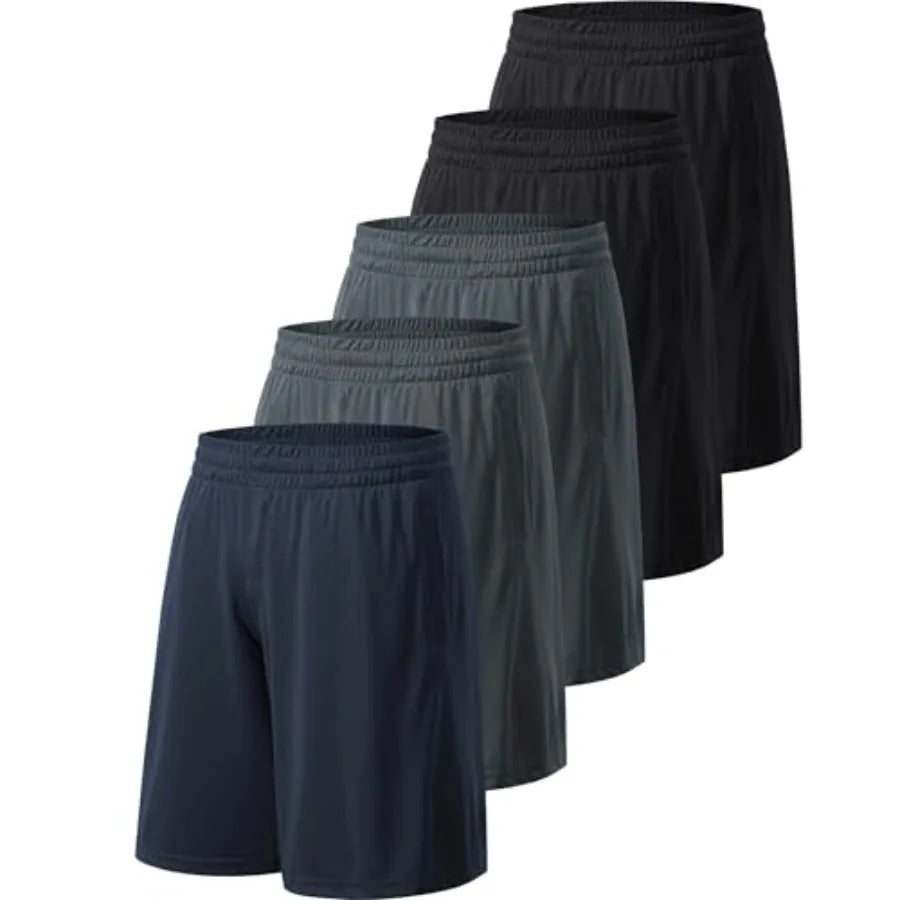 Men's Athletic Shorts with Pockets and Elastic Waistband/Quick Dry Activewear Workout Shorts for Men