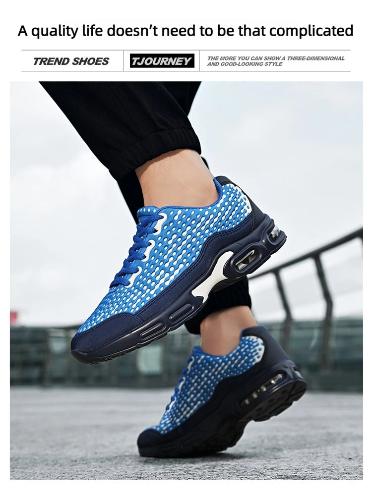 Men's Cushioning Running Shoes EVA Midsole for Shock Absorption/Lightweight & Breathable Mesh Sports Sneakers Gym and Walking