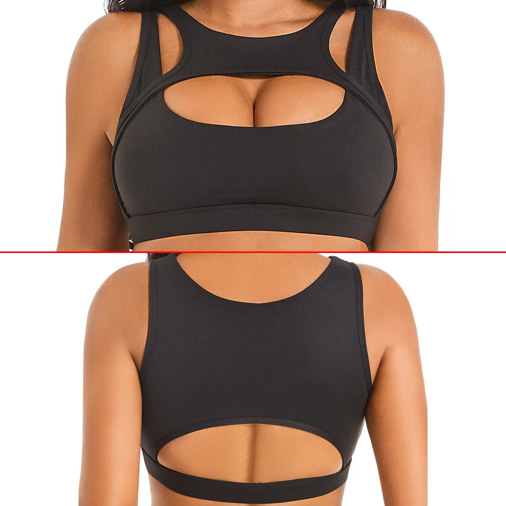 Removable Cups Sports Bra Shockproof Running Fitness Anti-sagging Upper Collection/Soft Support High-strength Women's Yoga Vest