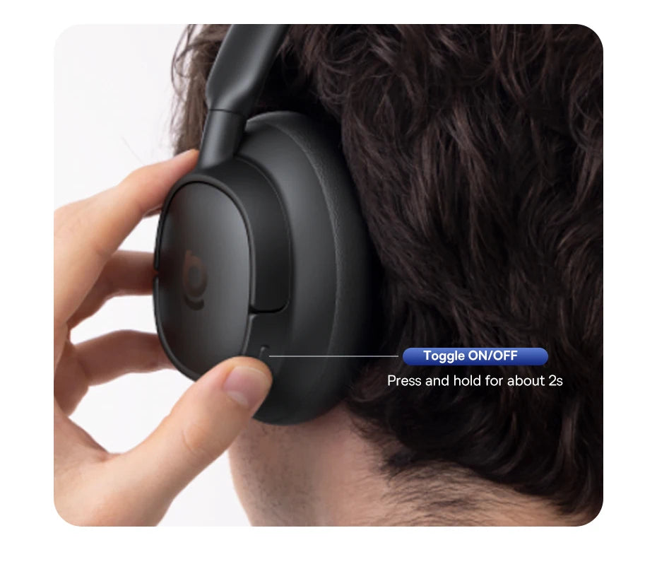 Baseus ANC Wireless Headphones 98% Adaptive/Hybrid Noise Cancelling Headsets Hi-Res LDAC Headphone Bluetooth 6.0