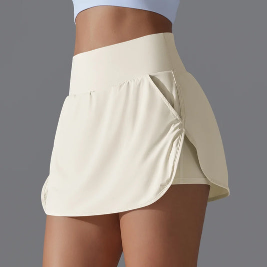Outdoor Sports Yoga Skirt Badminton Tennis Skirt High Waist/Breathable Sweat Skirt Active Athletic Yoga Fitness Skirt Short