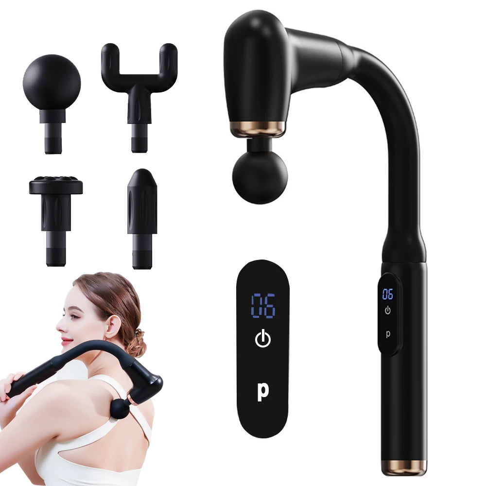 Fascia gun Handle Elbow 3 Modes 6 Gears Adjust/Muscle Relaxation Massage Percussion Hammer for Athletes
