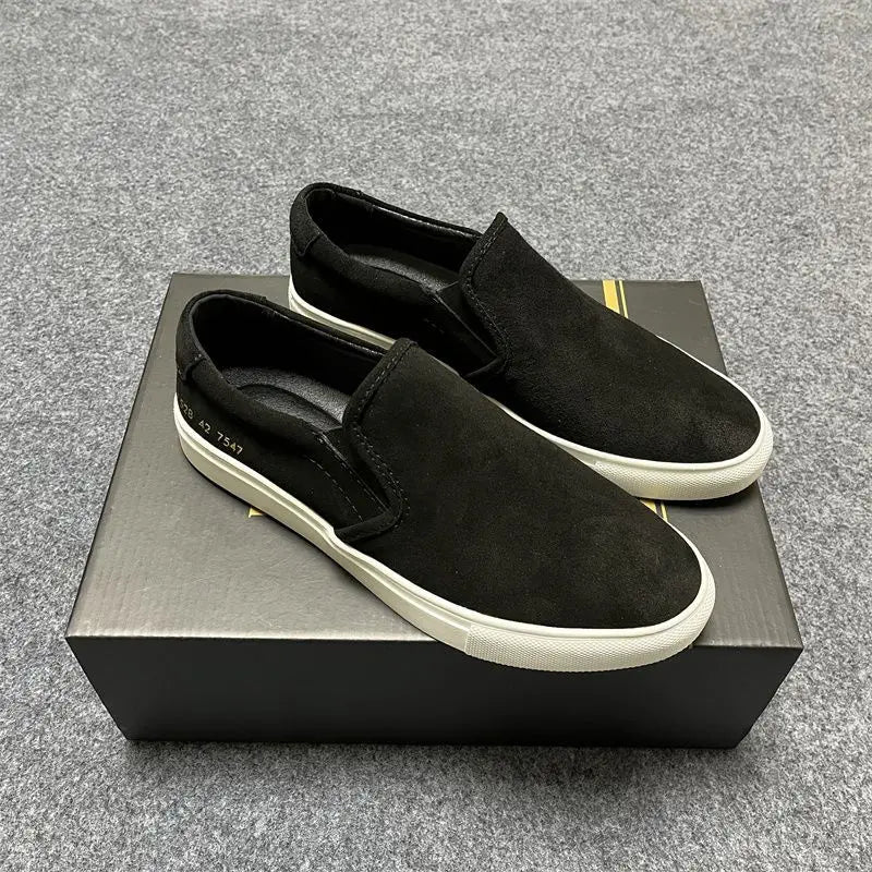 Men's COM Design Commute Casual Shoes Genuine Suede/Slip On Loafers Flat Sole Versatile Everyday Use